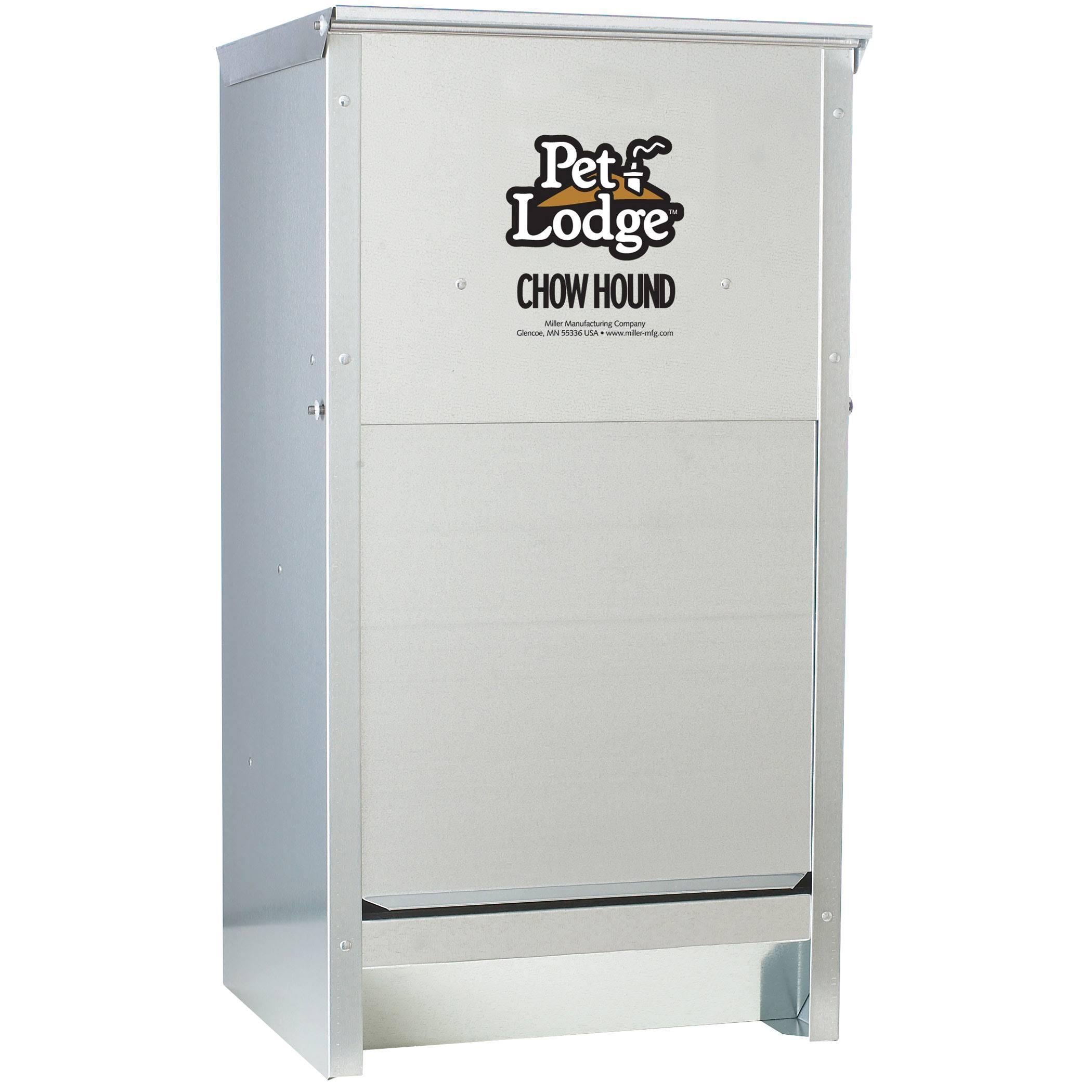 Chow Hound Automatic Dog Feeder - 50 lb Galvanized Steel Pet Food Dispenser