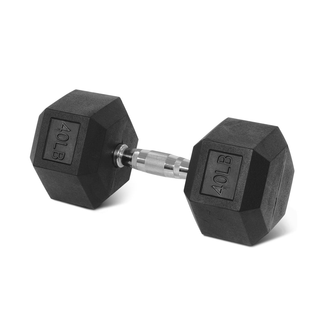 BalanceFrom Non Slip Grip Rubber Hex Dumbbell Set, 5.00 x 12.00 x 5.00 in