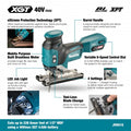 Scie sauteuse sans fil 40V avec moteur sans balais et vitesse variable