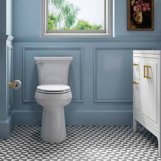 Highline Arc 19-Inch Extra Tall Elongated Toilet with Slow-Close Seat, 1.28 GPF Complete Installation Kit