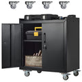Rolling Garage Storage Cabinet with Wheels - Metal Lockable Tool Cabinet with Adjustable Shelves