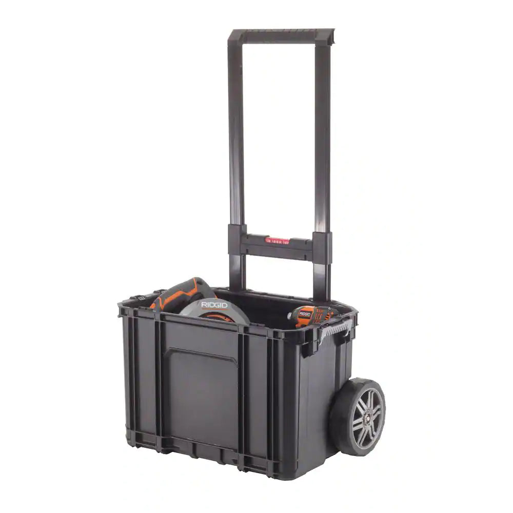 22-Inch Modular Rolling Tool Box System - 3-Piece Mobile Tool Cart with Toolbox & 12-Bin Organizer