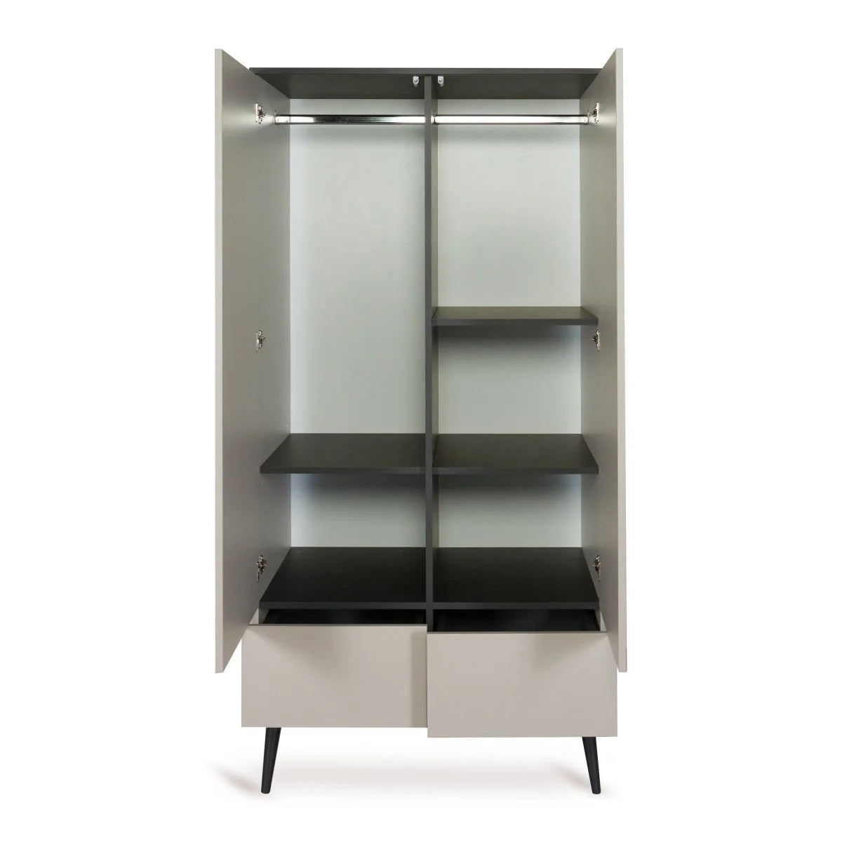 Armoire enfant pierre 2 portes avec 2 tiroirs et rangement modulable