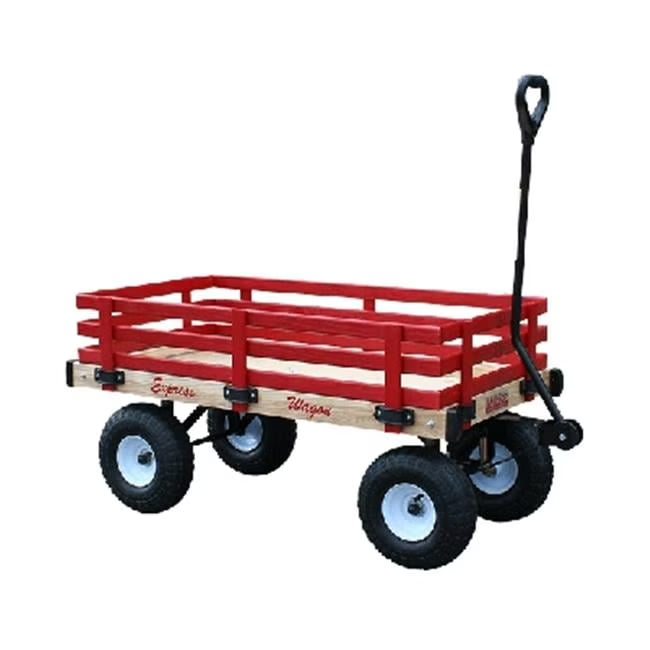 Millside Industries 16 in. x 34 in. Classic All Wood Express Wagon with 4 in. x 10 in. Tire