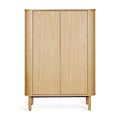 Armoire enfant frêne naturel avec penderies et étagères amovibles