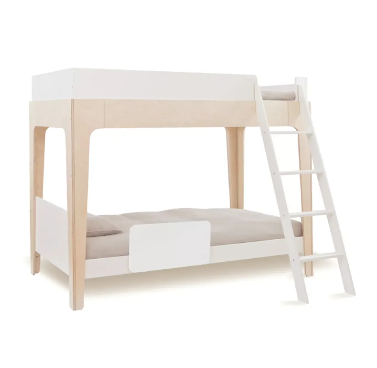 Lit superposé Perch Oeuf NYC 90x200 cm en bouleau avec échelle inclinée
