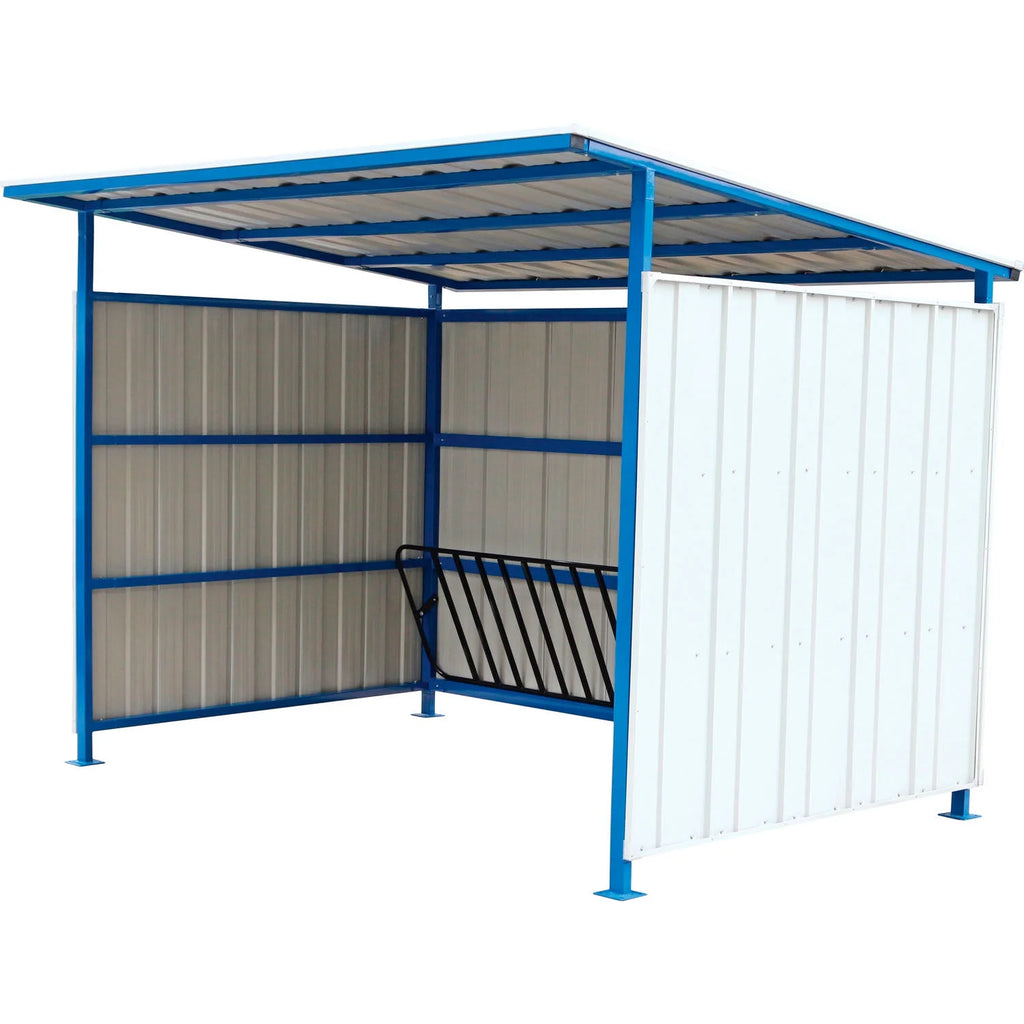 Global Industrial 708408 16 Bike Outdoor Bike Storage Shelter - 120 x 95.5 x 90.06 in.