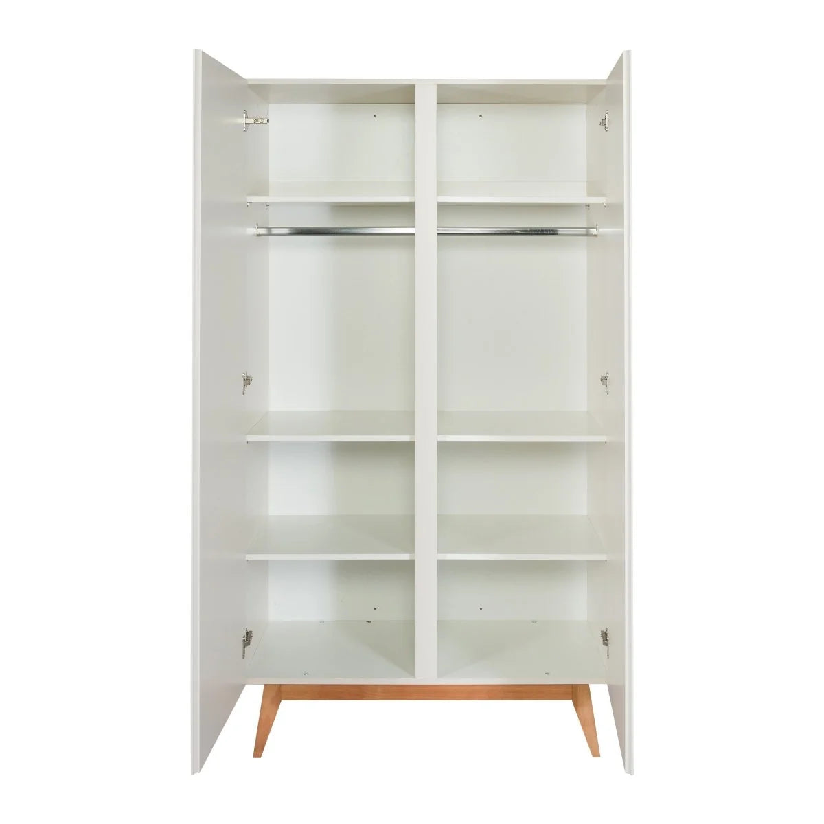 Armoire enfant argile 2 portes avec penderie et étagères