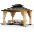 Aluminum Outdoor Gazebo - Garden Patio Canopy with Secure Anchoring