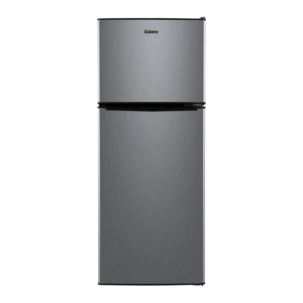 4.6 Cu. Ft. 2 Door Mini Refrigerator with Freezer - Stainless Steel Compact Fridge with Interior Light