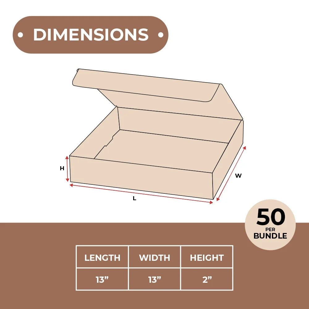 SSBM 13" x 13" x 2" ECT-32B Kraft Literature Shipping Mailers 50/Case