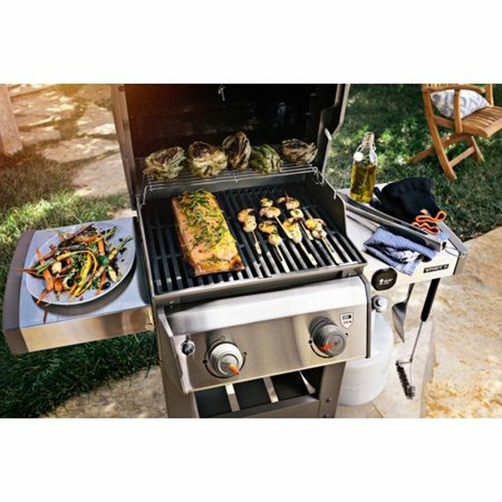 2-Burner Propane Gas Grill with 450 sq. in. Cooking Area, Porcelain-Enameled Cast Iron Grates, Black