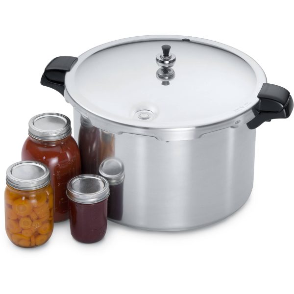 16 Quart Pressure Canner & Cooker - Aluminum Home Canning Pot with Pressure Regulator and Rack