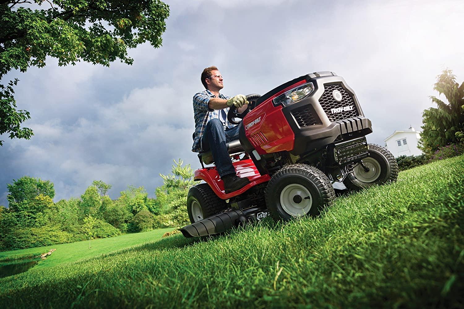 579cc Gas Riding Lawn Mower Tractor - 42-Inch Cutting Deck with Hydrostatic Transmission, Deck Wash & High-Back Seat