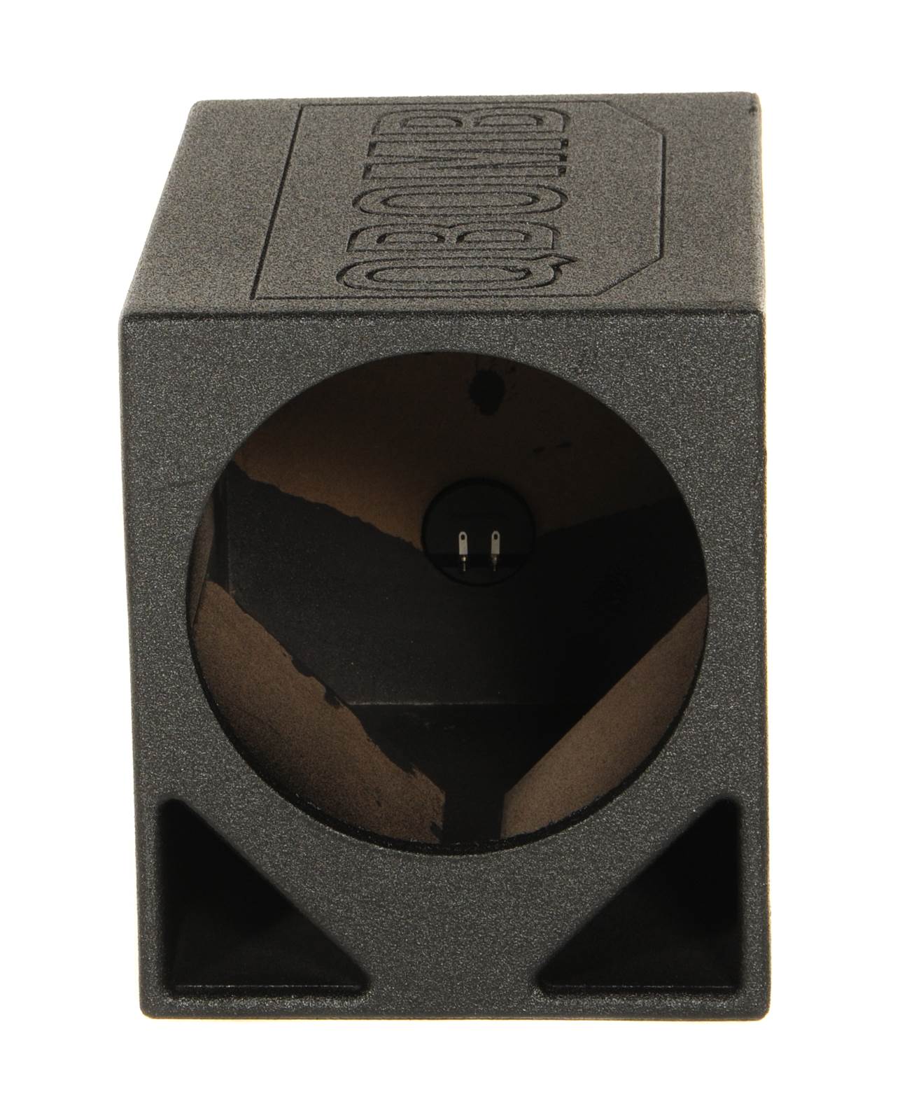 Single 12-Inch Ported Car Subwoofer Enclosure Box, Triangle Port Design with 2.2 Cu. Ft. Air Space