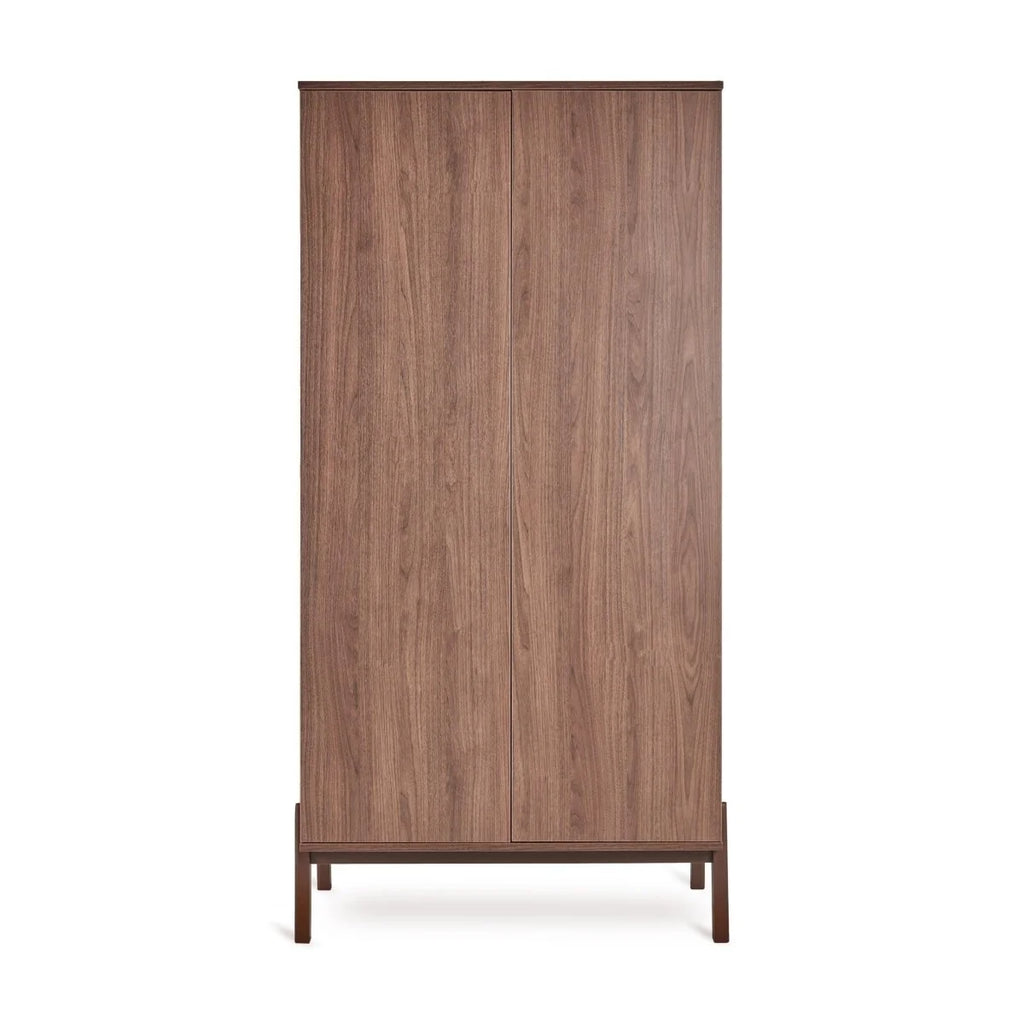 Armoire enfant châtaignier 2 portes avec penderies et étagères réglables