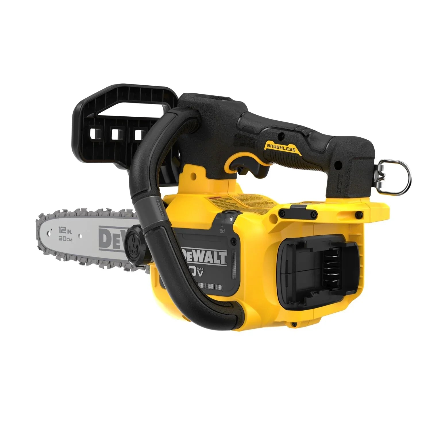 Tronçonneuse compacte sans fil 60V avec poignée supérieure, moteur sans balais et écran LED