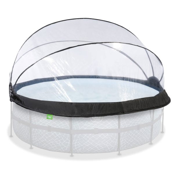 14-Foot Round Pool Dome Cover Enclosure, Transparent PVC Swimming Pool Weather Shield for Above-Ground Pools