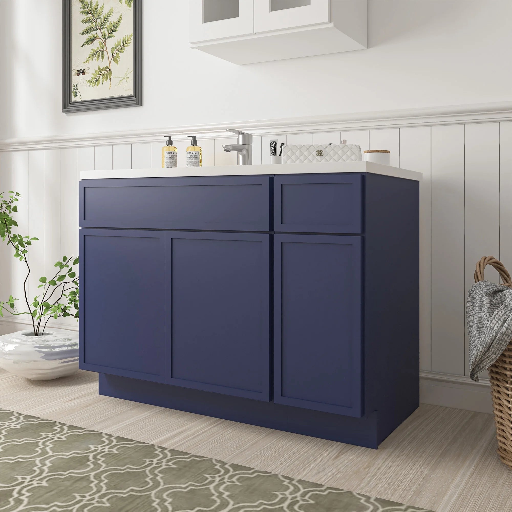 45 in. W x 21 in. D x 32.5 in. H Bath Vanity Cabinet without Top in Brown
