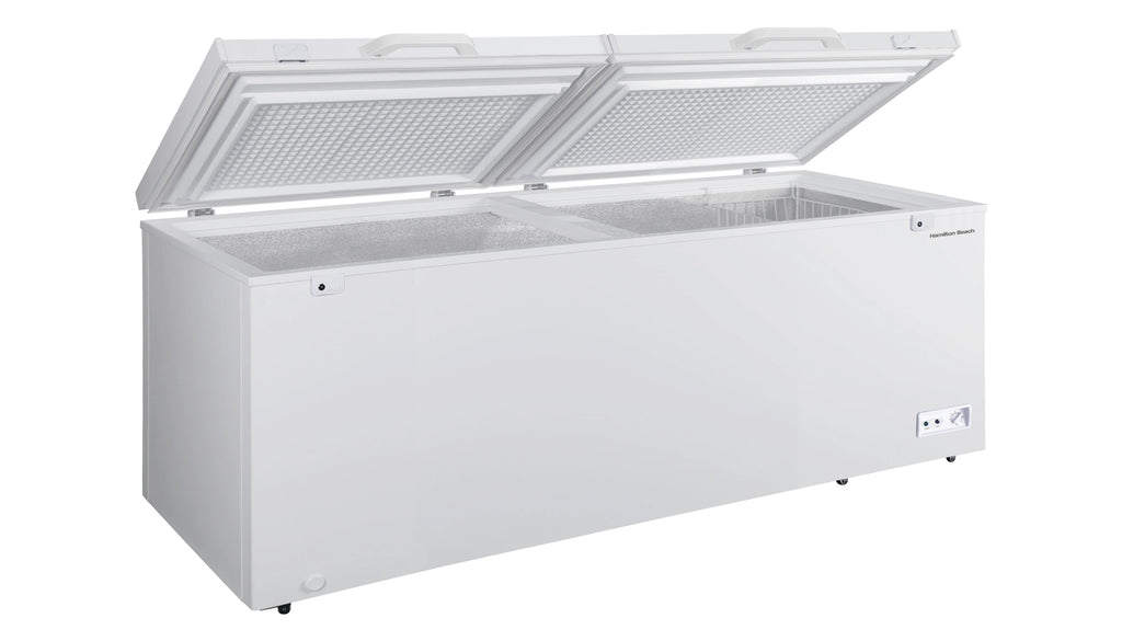 21.0 Cu. Ft. Chest Freezer with Double Doors - White with External Temperature Control