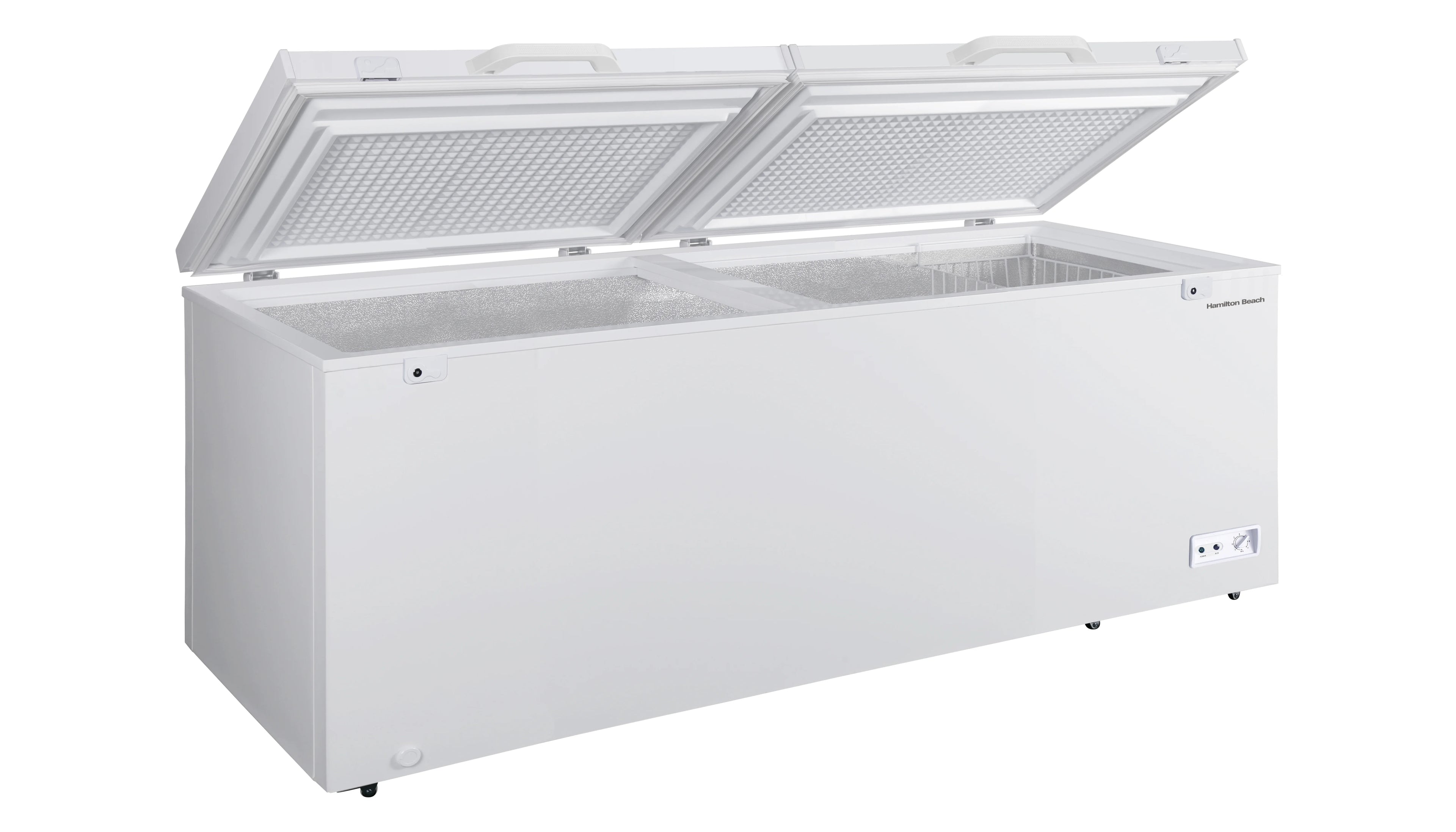 21.0 Cu. Ft. Chest Freezer with Double Doors - White with External Temperature Control