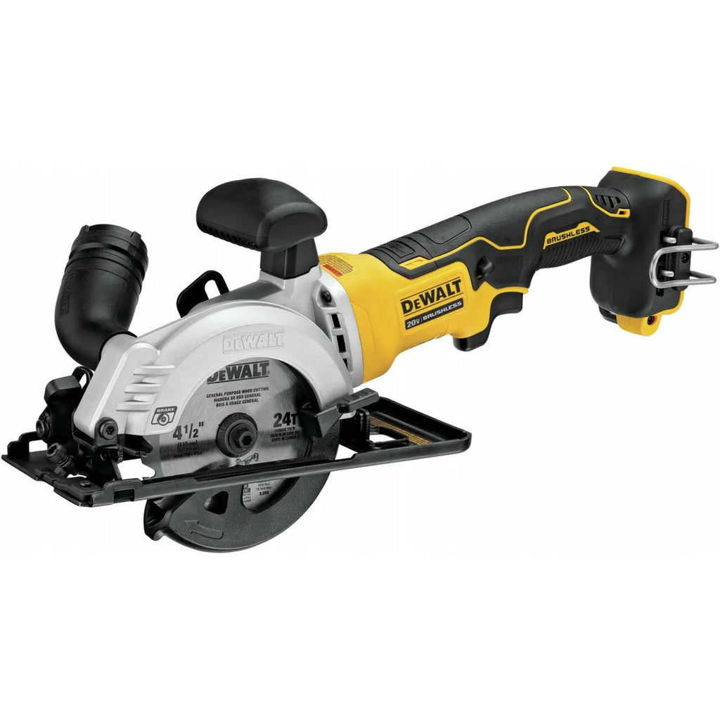 Scie circulaire compacte sans fil 20V avec moteur sans balais, lame 4-1/2 po et guide longitudinal