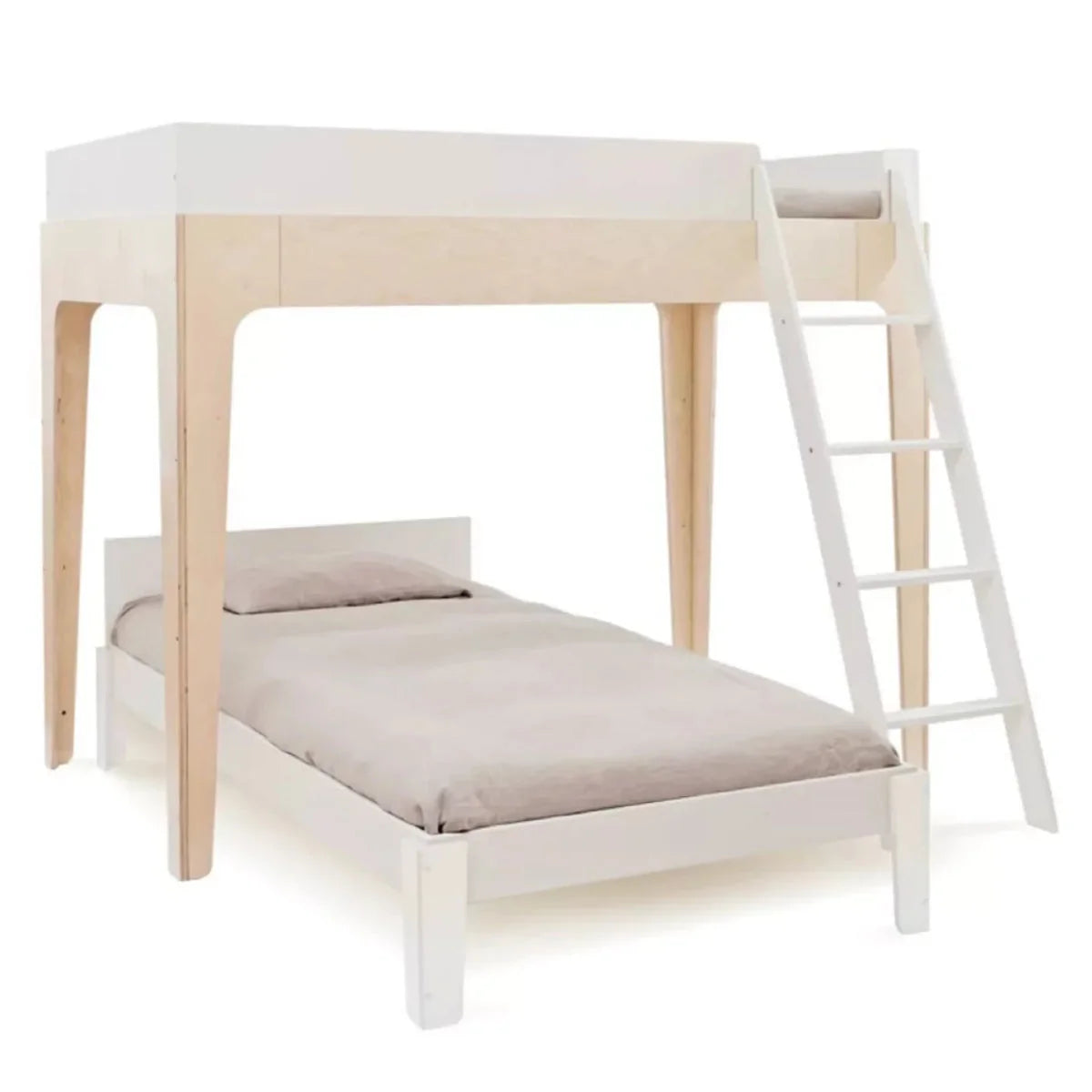 Lit superposé Perch Oeuf NYC 90x200 cm en bouleau avec échelle inclinée