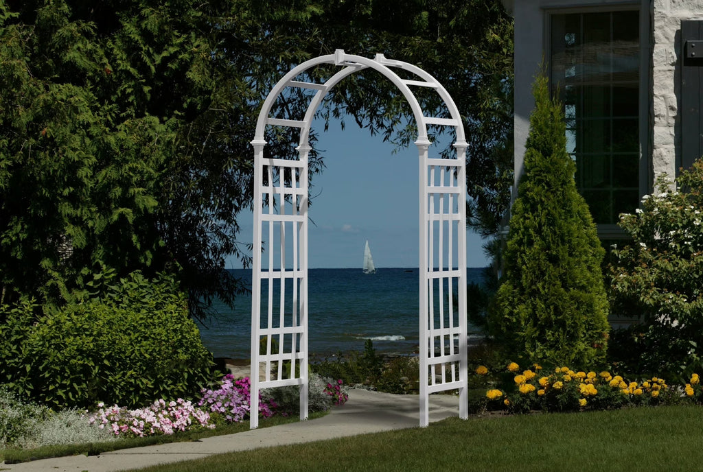 Vita 39 in L x 23 in W x 81 in H Athens Vinyl Arbor, White, VA68111