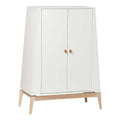 Petite armoire enfant blanche avec penderie et étagères