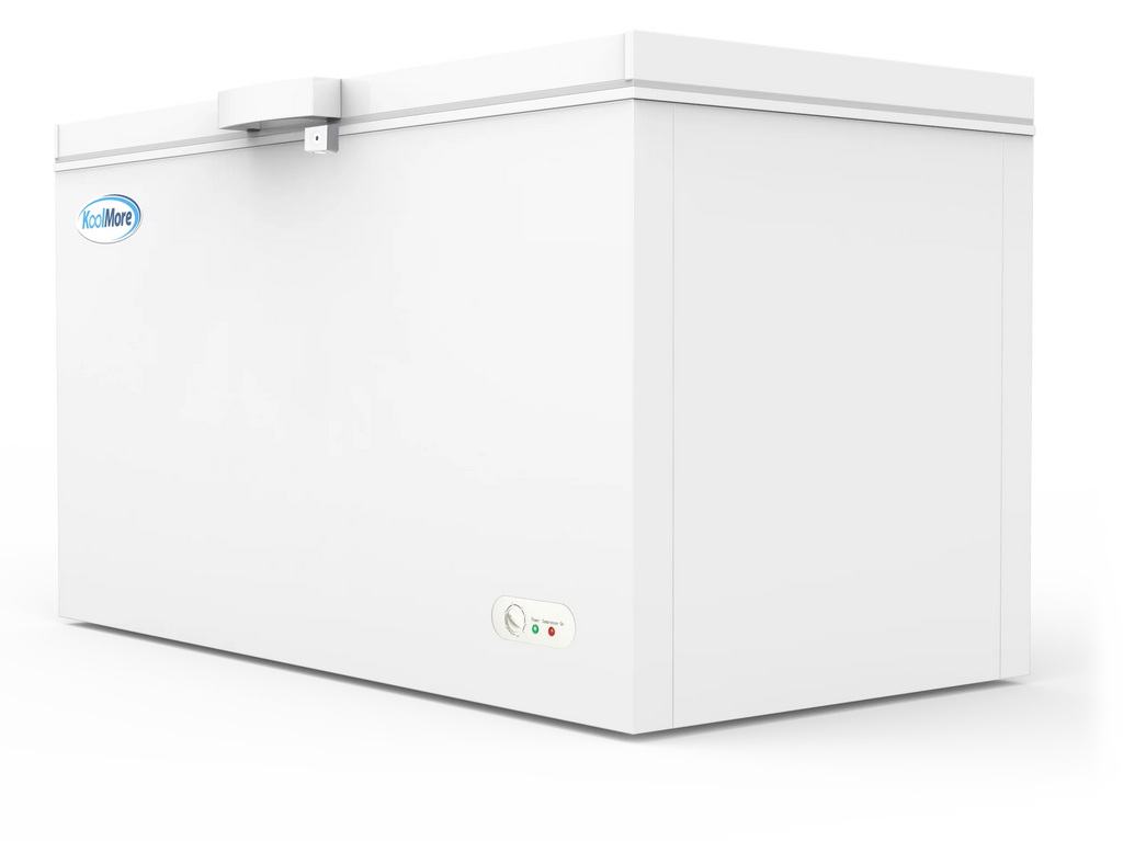 16 Cu. Ft. Chest Freezer with Lock - Deep Freezer with 2 Storage Baskets, Wheels & Adjustable Temperature Control