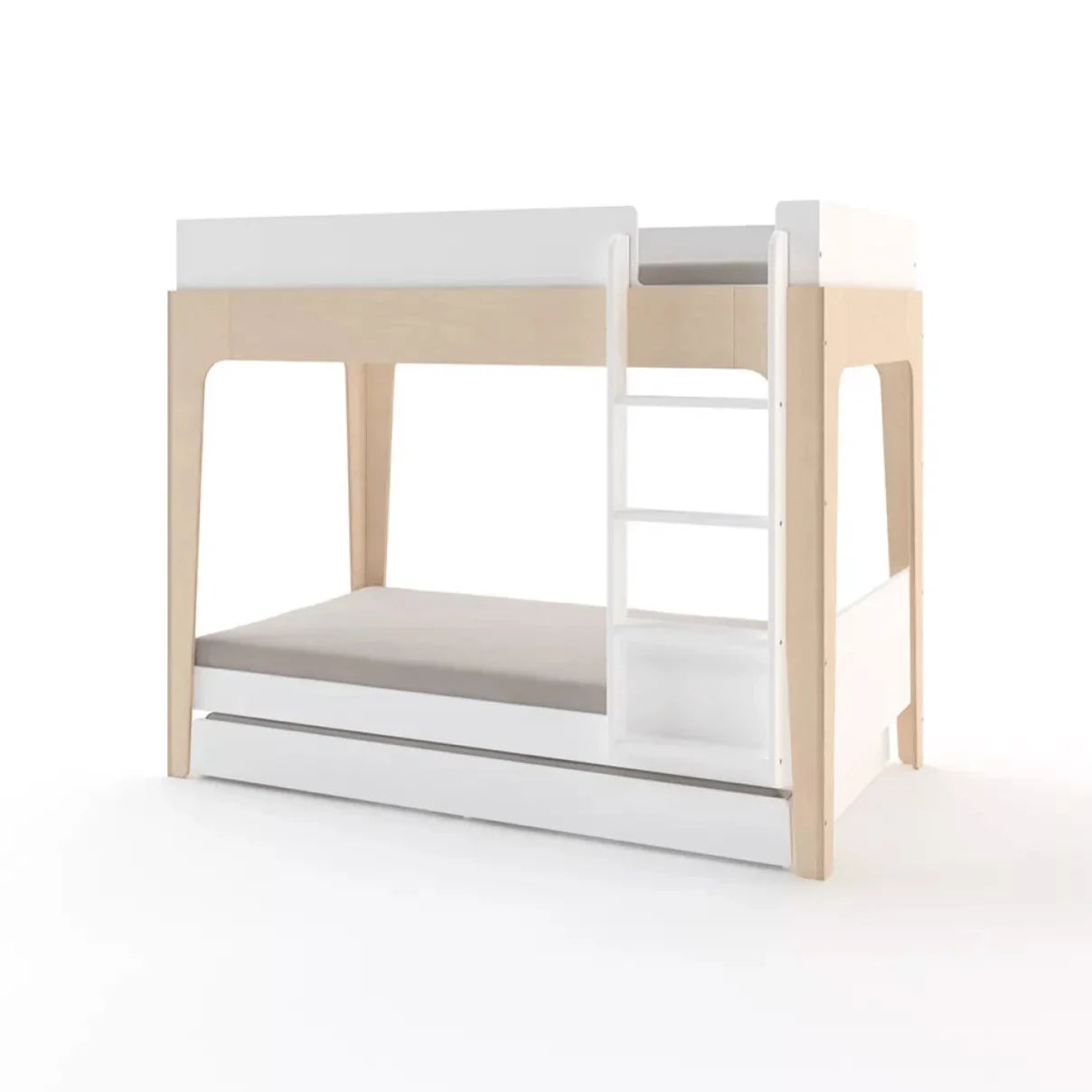 Lit superposé Perch Oeuf NYC 90x200 cm en bouleau avec échelle inclinée