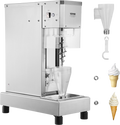 750W Ice Cream Blender Machine - 304 Stainless Steel Milkshake Mixer with Dual Hoppers