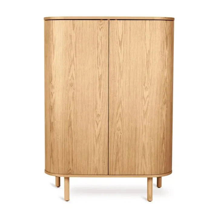 Petite armoire enfant frêne naturel avec penderies et rangement modulable