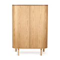 Petite armoire enfant frêne naturel avec penderies et rangement modulable