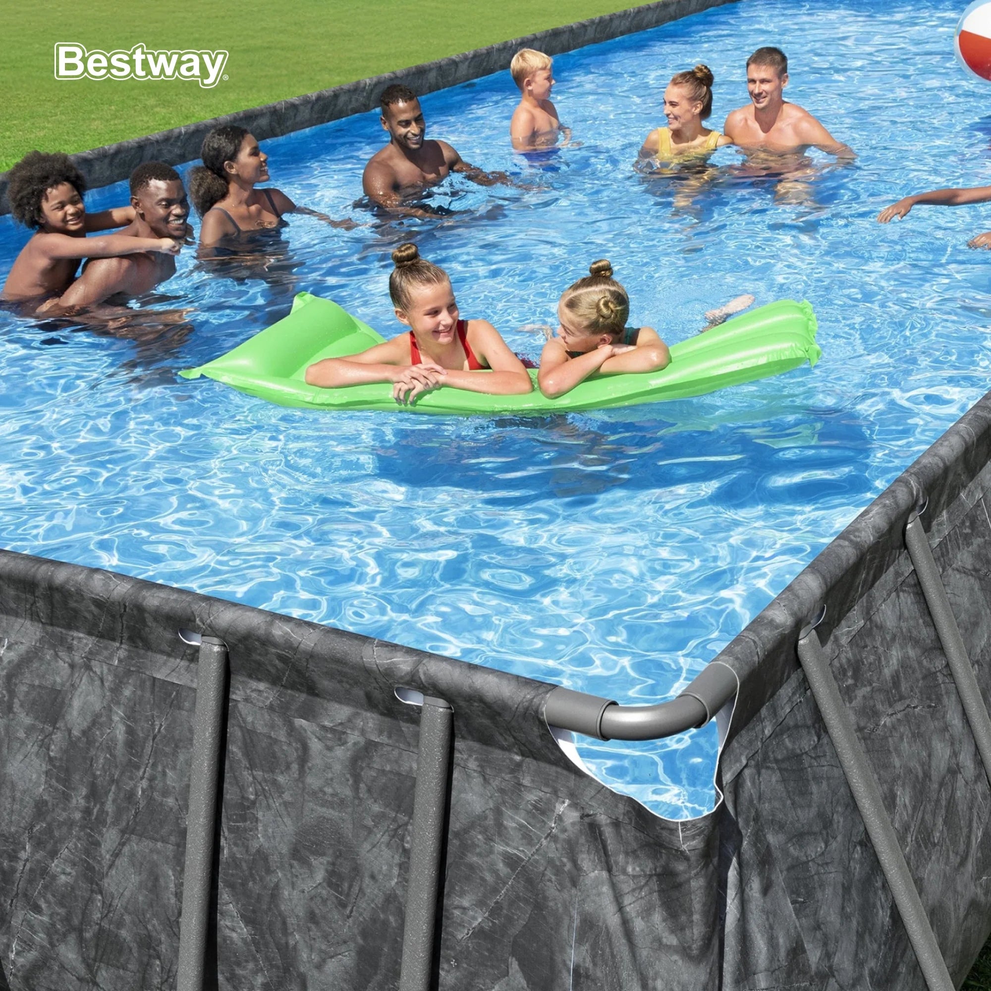Bestway APX 365 31'4" x 16' x 52" Rectangular Above Ground Swimming Pool