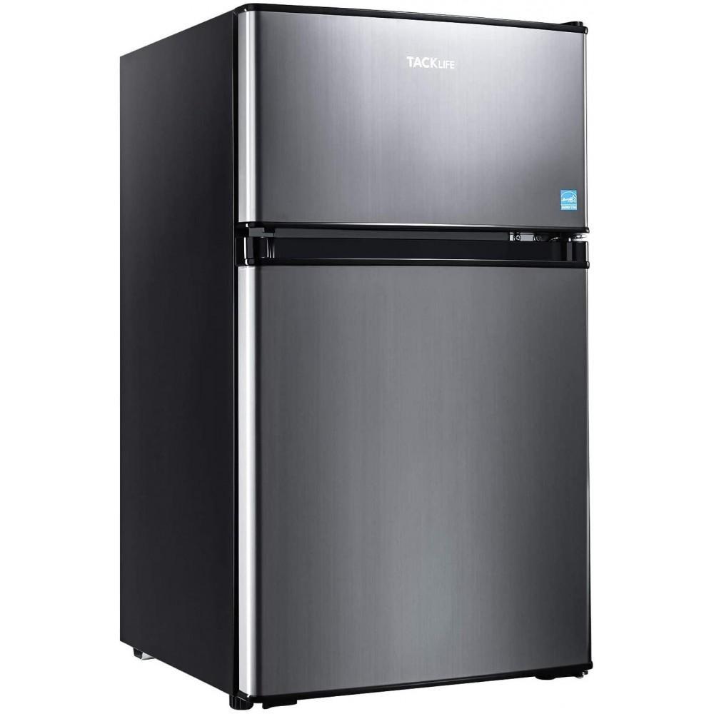 3.1 Cu. Ft. Mini Fridge with Freezer - 2 Door Compact Refrigerator with LED Light and Thermostat Control