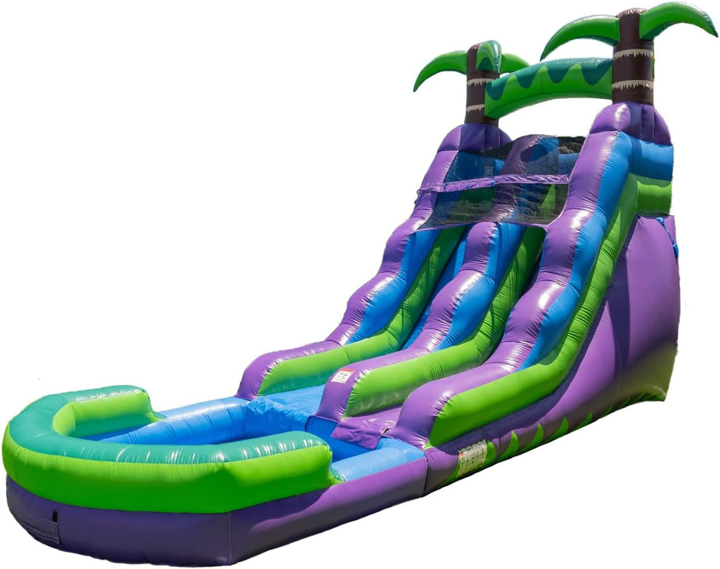 16 FT Inflatable Water Slide with Pool - Commercial Grade Kids Bounce House with Blower