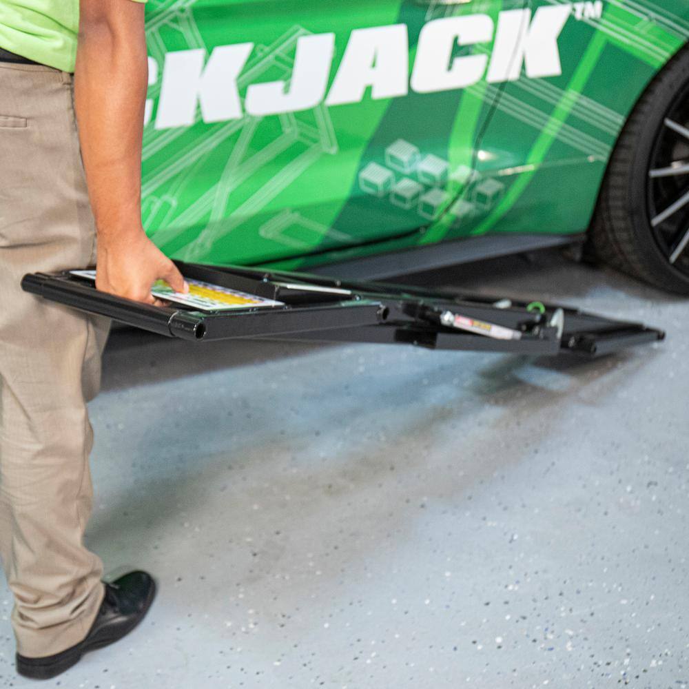Portable 7,000 lb Vehicle Lift System for Trucks, SUVs & Cars, Hydraulic Garage Lift with Safety Locks, Lift Blocks & 110V Power