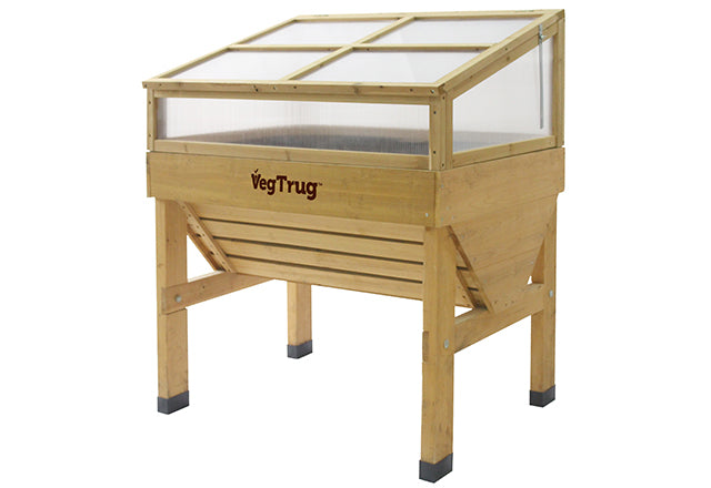 70 Inch Elevated Wooden Raised Garden Bed Planter Box - Outdoor Vegetable & Flower Gardening Bed