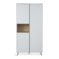Armoire enfant blanche 3 portes avec étagères réglables et penderies