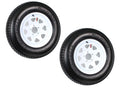 2-Pack ST205/75D15 Trailer Tires with 15-Inch White Spoke Rims, Load Range C, 5-Lug Wheel
