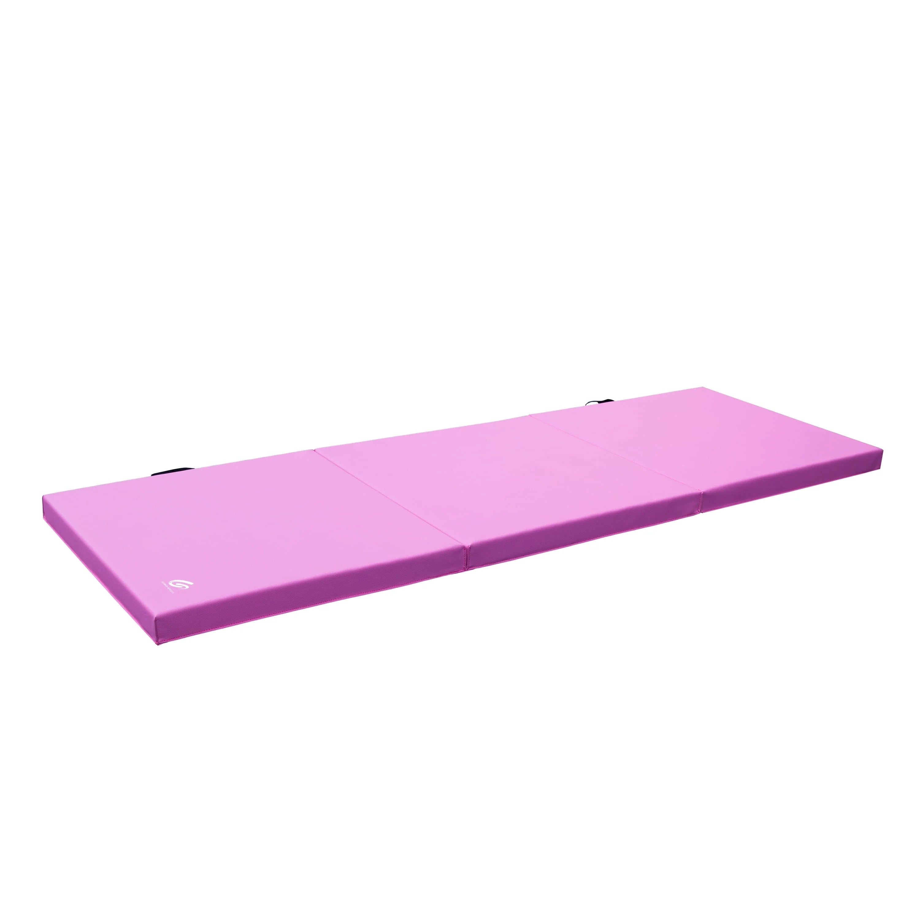Coinus Sports Tri-Fold Gymnastics Exercise Mat with Handles, 6' x 2' x 2", Pink