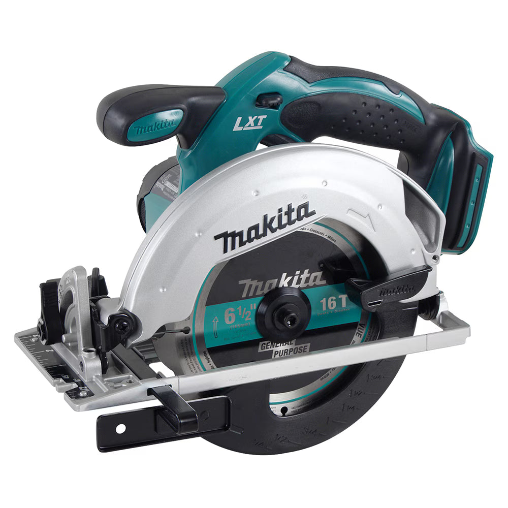 Scie circulaire sans fil 18V 6-1/2 pouces avec poignée ergonomique et coupe inclinée