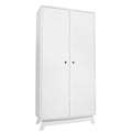 Armoire enfant 2 portes avec 1 penderie et 6 étagères réglables