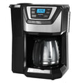 12-Cup Programmable Coffee Maker with Built-In Grinder, Stainless Steel Drip Coffee Machine with Auto Brew