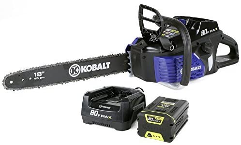 80V Cordless Chainsaw 18 Inch - Brushless Electric Chainsaw with Battery and Charger Included