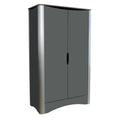 Armoire enfant bois et aluminium 2 portes avec penderie et étagères
