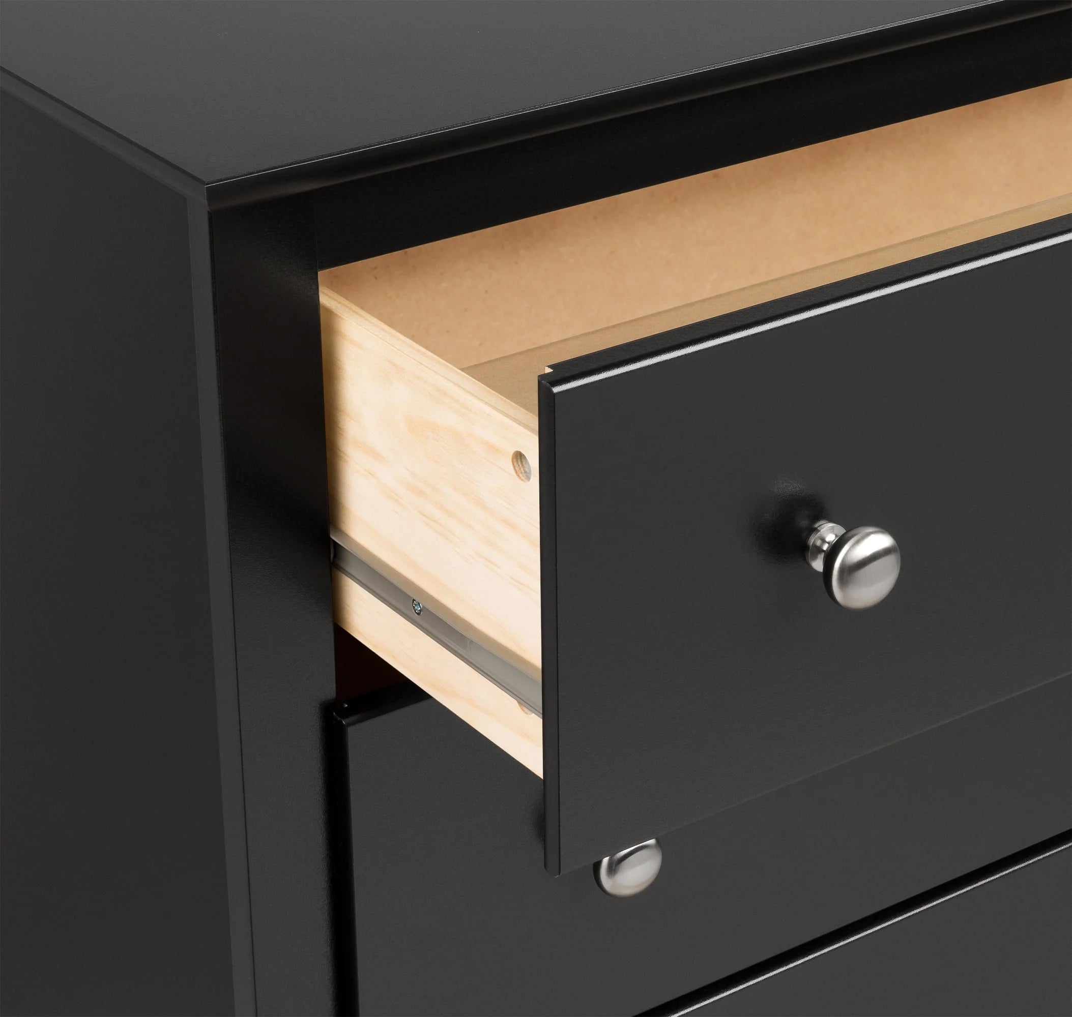 Prepac Sonoma 6 Drawer Wooden Double Dresser, 16" x 59" x 29", Black