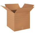 ZoroSelect Multi-Depth Corrugated Boxes, 18" x 18" x 18", Kraft, 20/Bundle