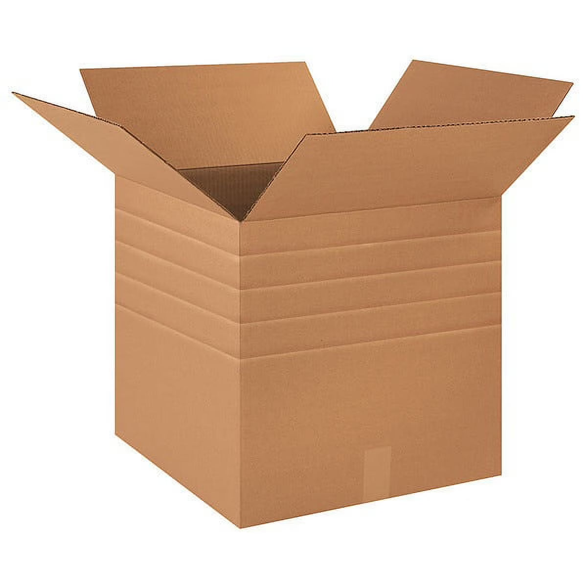ZoroSelect Multi-Depth Corrugated Boxes, 18" x 18" x 18", Kraft, 20/Bundle